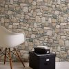 کاغذ دیواری طرح سنگ سه بعدی و ایجاد نمایی متفاوت در خانه