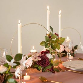 تزئین میز نهار خوری با شمع