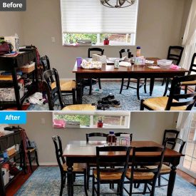 قبل و بعد تمیزی خانه