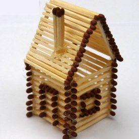 ساخت خانه با چوب کبریت