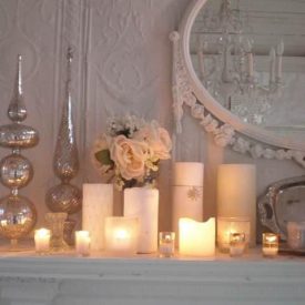 تزیین اتاق خواب عروس با شمع و گل